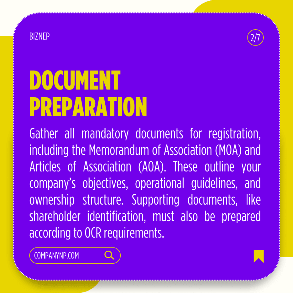 Prepare Company Documents in Nepal