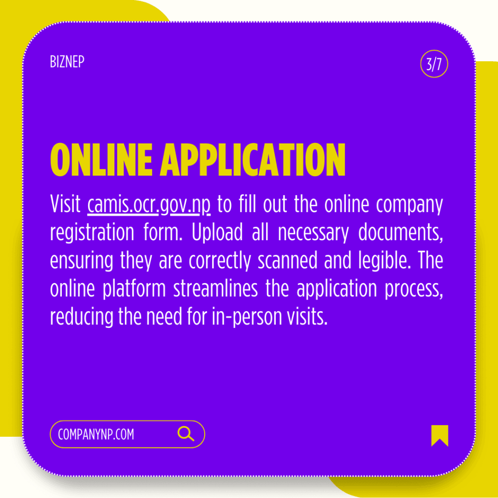 Online Company Registration Application