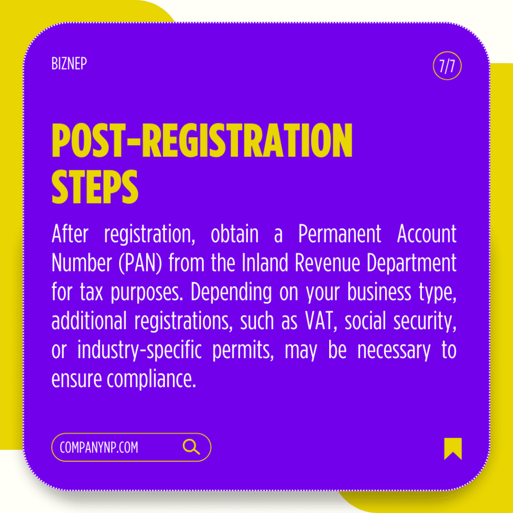 Post-Registration of Company in Nepal