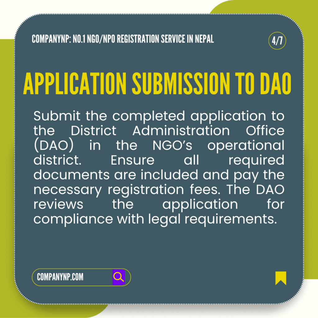 DAO Registration Application Submission