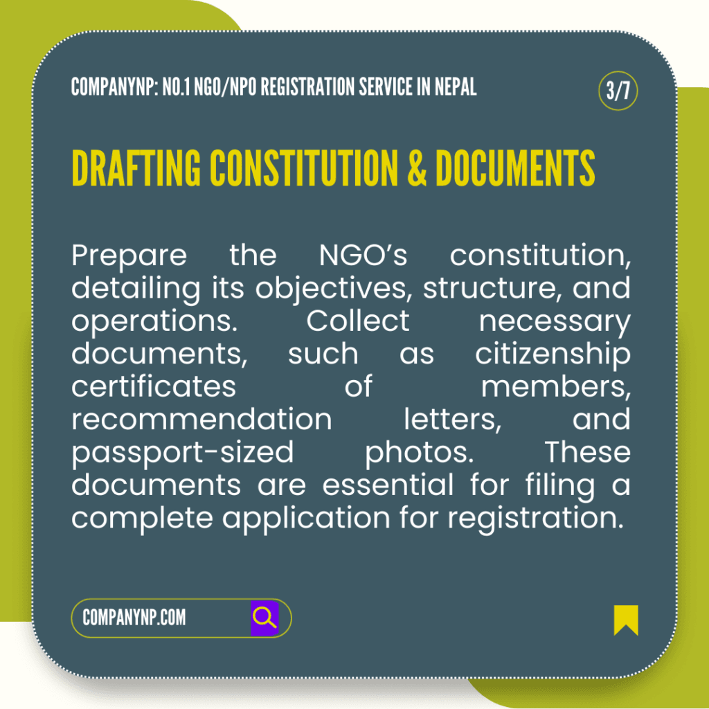 Drafting Constitution of NGO