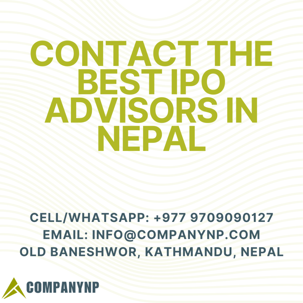 Contact for IPO Preparation and Execution Advisor in Nepal