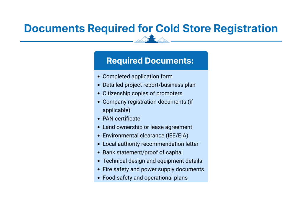 What documents are needed for Cold Store Registration?