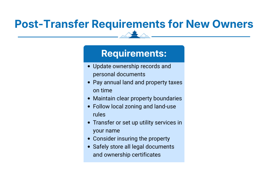 What are post-transfer requirements for new owners?