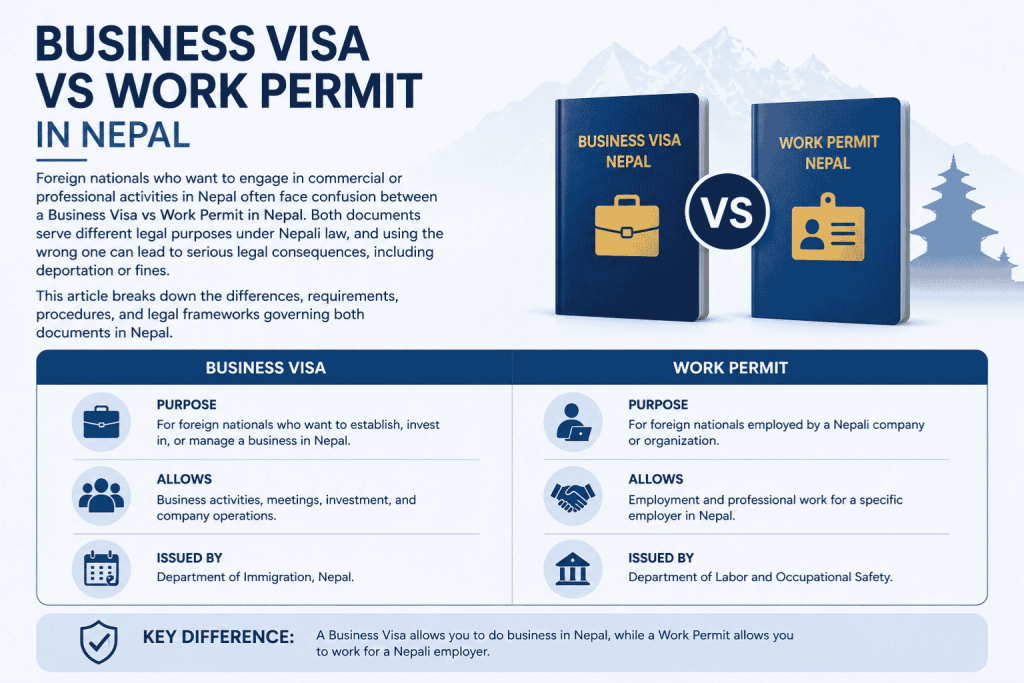 Business Visa vs Work Permit in Nepal